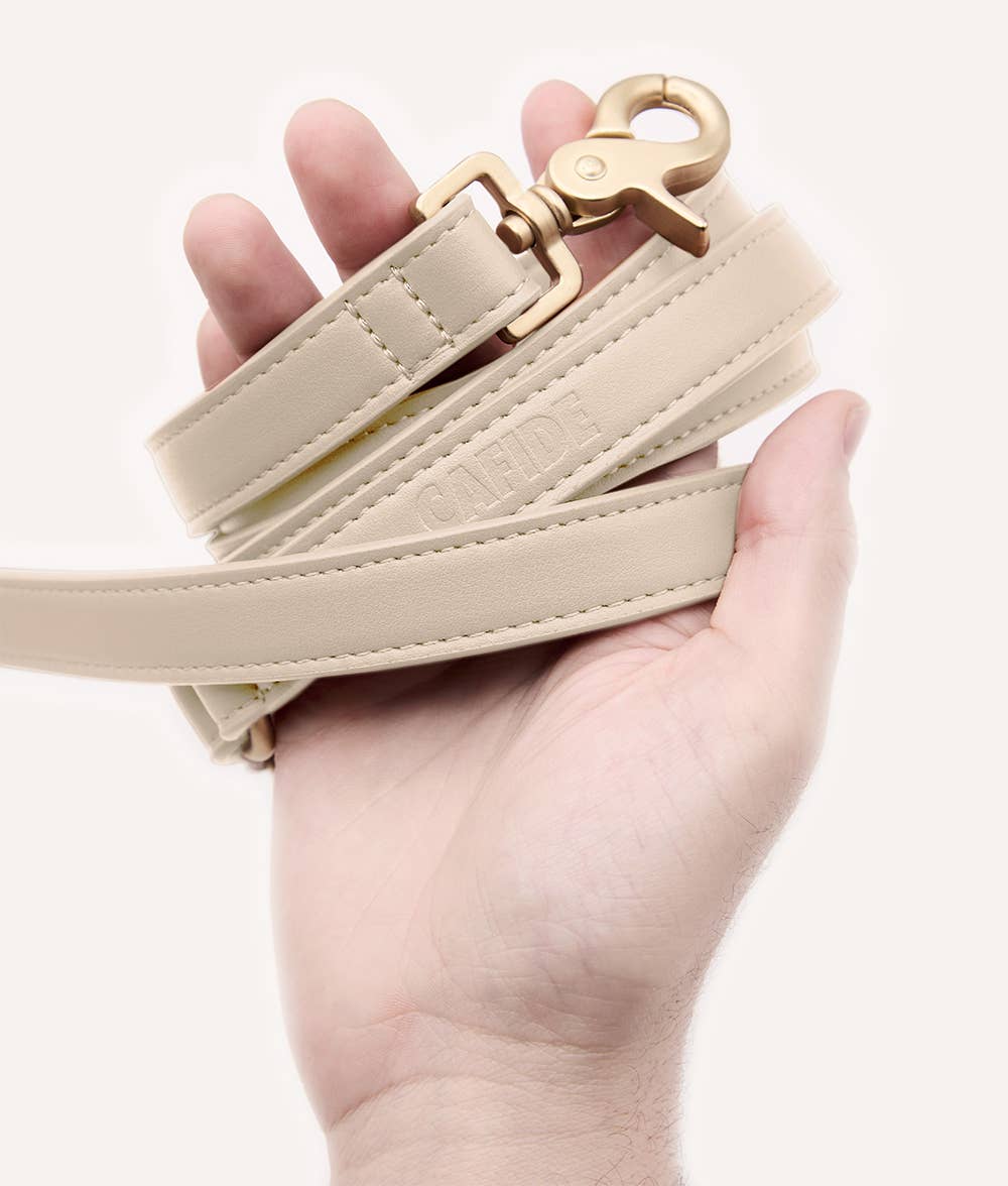 Jala többpozíciós póráz | Bézs vegán bőr