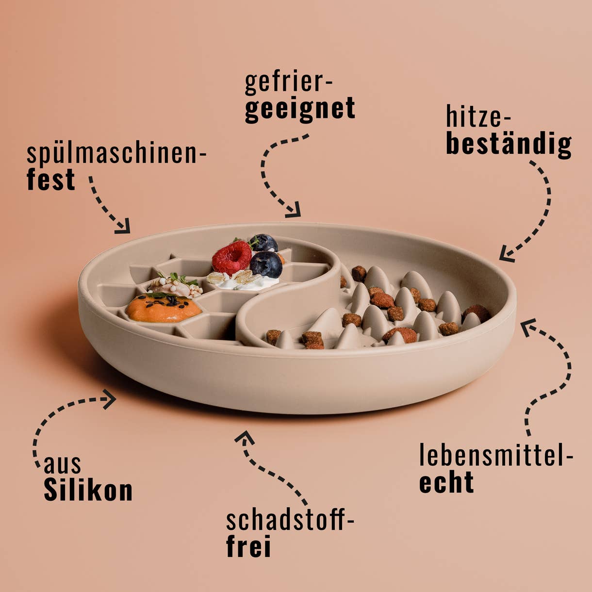 Habzsolásgátló és nyalogató tál