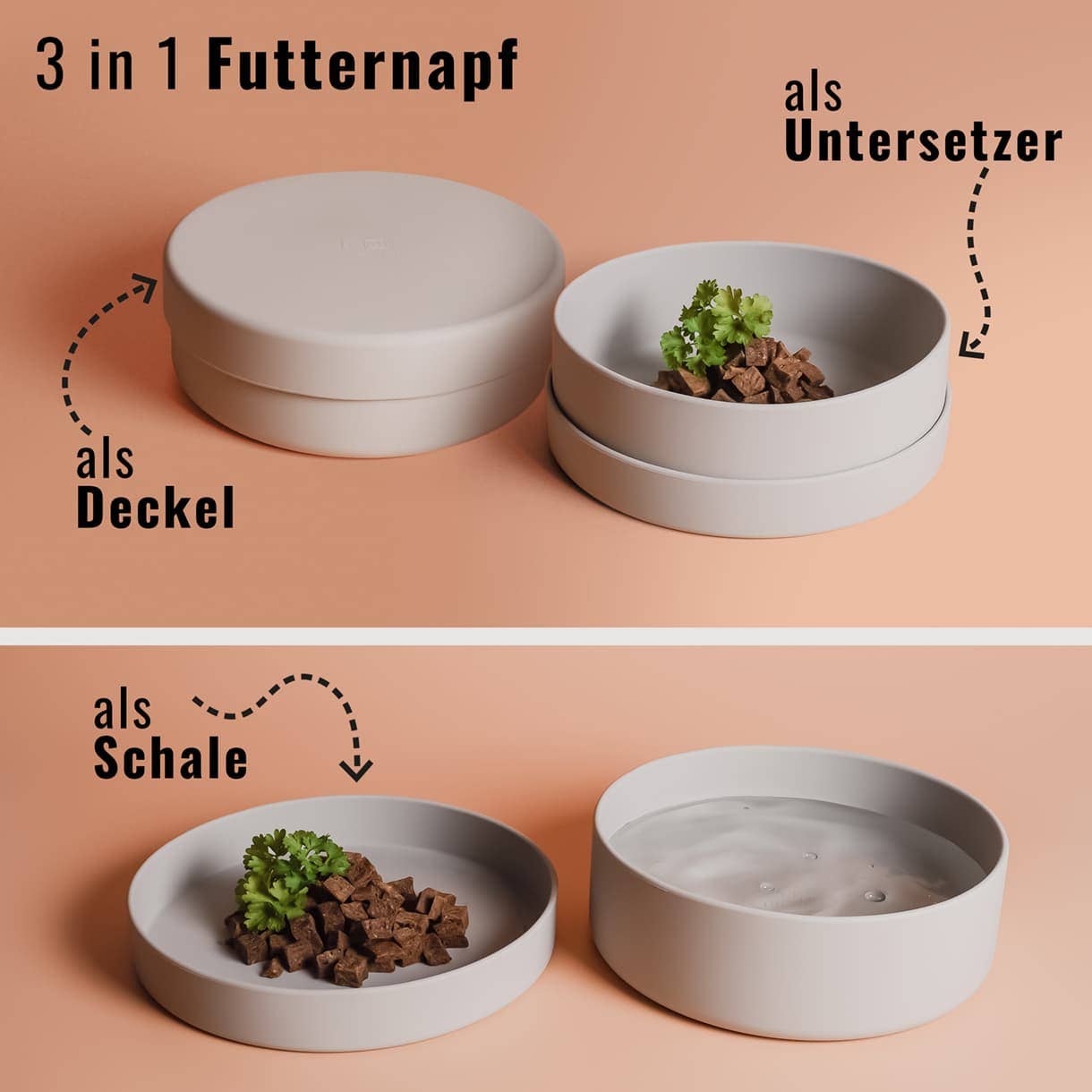 Szilikon etetőtál tetővel