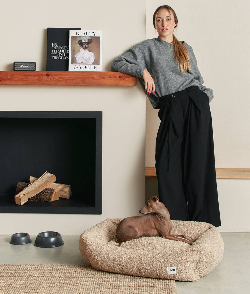 Snozy kutyaágy | Bézs „sheep” anyag