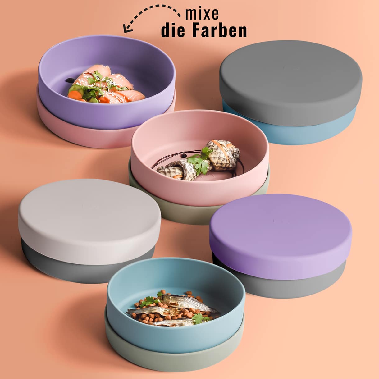 Szilikon etetőtál tetővel